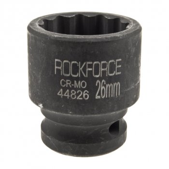 Головка торцевая 12 26мм 12-ти гранная ударная L=43мм ROCKFORCE ROCKFORCE rf-44826