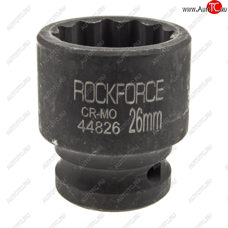 449 р. Головка торцевая 12 26мм 12-ти гранная ударная L=43мм ROCKFORCE ROCKFORCE rf-44826  с доставкой в г. Воронеж