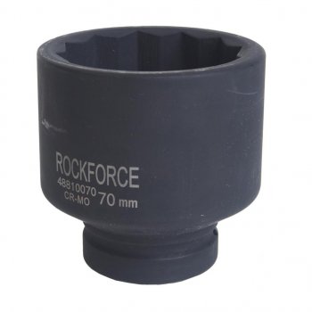 Головка торцевая 1 70мм 12-ти гранная ударная глубокая L=95мм ROCKFORCE ROCKFORCE rf-48810070