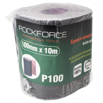 Бумага наждачная P-100 100ммх10м на тканевой основе рулон ROCKFORCE ROCKFORCE rf-fb4100c