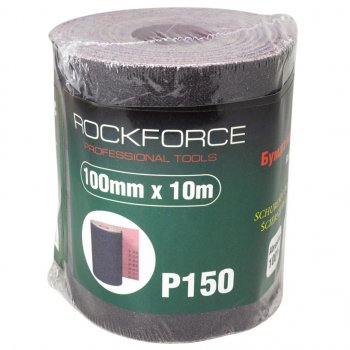 Бумага наждачная P-150 100ммх10м на тканевой основе рулон ROCKFORCE ROCKFORCE rf-fb4150c