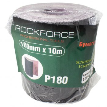 Бумага наждачная P-180 100ммх10м на тканевой основе рулон ROCKFORCE ROCKFORCE rf-fb4180c