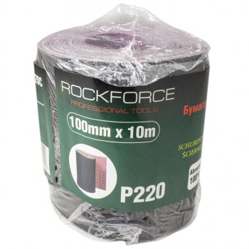 Бумага наждачная P-220 100ммх10м на тканевой основе рулон ROCKFORCE ROCKFORCE rf-fb4220c