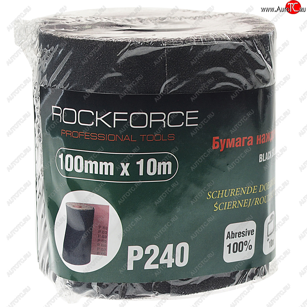 849 р. Бумага наждачная P-240 100ммх10м на тканевой основе рулон ROCKFORCE ROCKFORCE rf-fb4240c  с доставкой в г. Воронеж