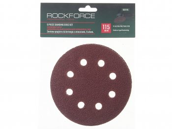 589 р. Бумага наждачная на липучке D115 P40-120 8 отверстий 5шт. ROCKFORCE ROCKFORCE rf-sd115  с доставкой в г. Воронеж. Увеличить фотографию 3