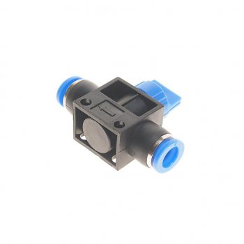 256 р. Фитинг для пластиковых трубок 8x8мм с краном ROCKFORCE ROCKFORCE rf-shvff08-08  с доставкой в г. Воронеж. Увеличить фотографию 2