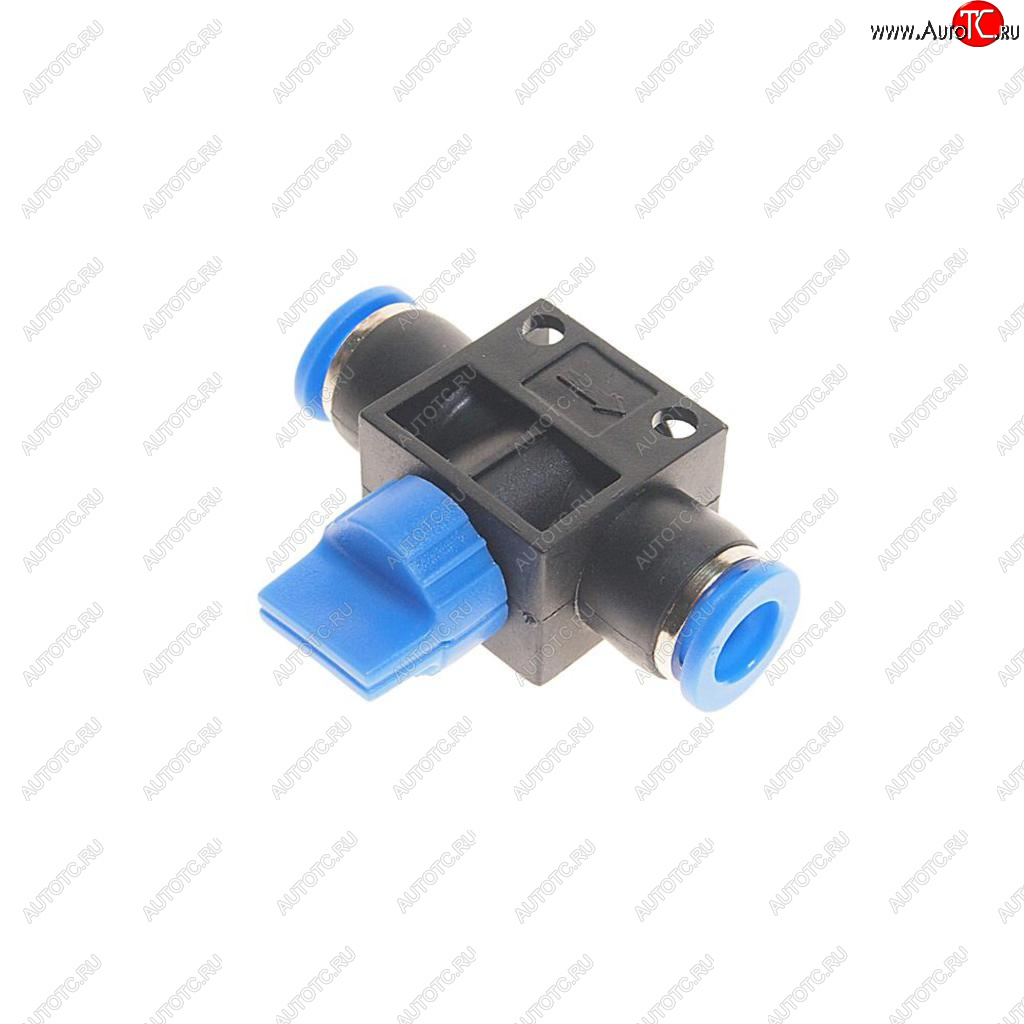 256 р. Фитинг для пластиковых трубок 8x8мм с краном ROCKFORCE ROCKFORCE rf-shvff08-08  с доставкой в г. Воронеж