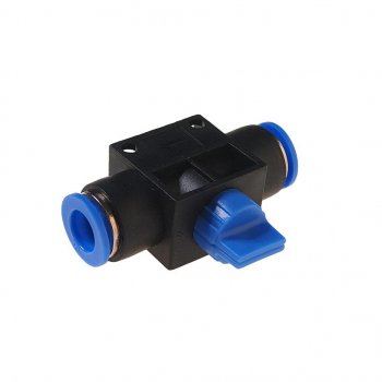 Фитинг для пластиковых трубок 10x10мм с краном ROCKFORCE ROCKFORCE rf-shvff10-10