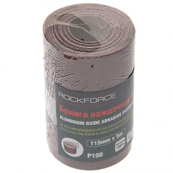 Бумага наждачная P-100 115ммх5м рулон ROCKFORCE ROCKFORCE rf-sr2100a