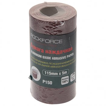 Бумага наждачная P-150 115ммх5м рулон ROCKFORCE ROCKFORCE rf-sr2150a