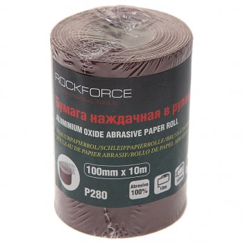 Бумага наждачная P-280 100ммх10м рулон ROCKFORCE ROCKFORCE rf-sr4280a