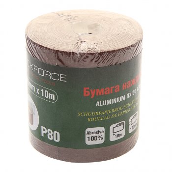Бумага наждачная P-80 100ммх10м рулон ROCKFORCE ROCKFORCE rf-sr480a