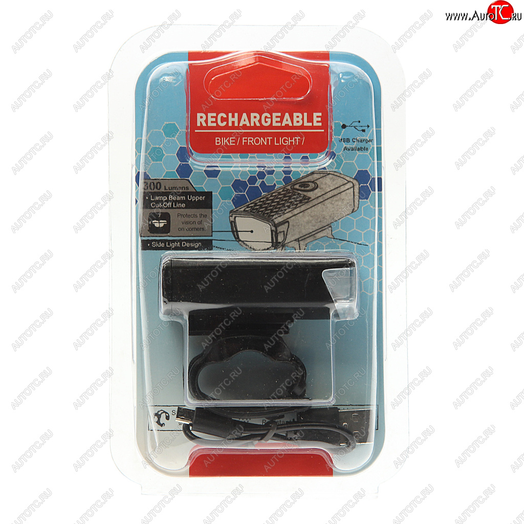 899 р. Фонарь велосипедный передний USB кабель с аккумулятором 800mAh Super Led NO NAME rpl-2255  с доставкой в г. Воронеж