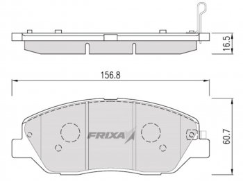 Колодки тормозные передние (4шт.) HANKOOK FRIXA Hyundai (Хюндаи) Genesis (Генесис) ( BH,  DH) (2008-2017) BH, DH седан дорестайлинг, седан рестайлинг