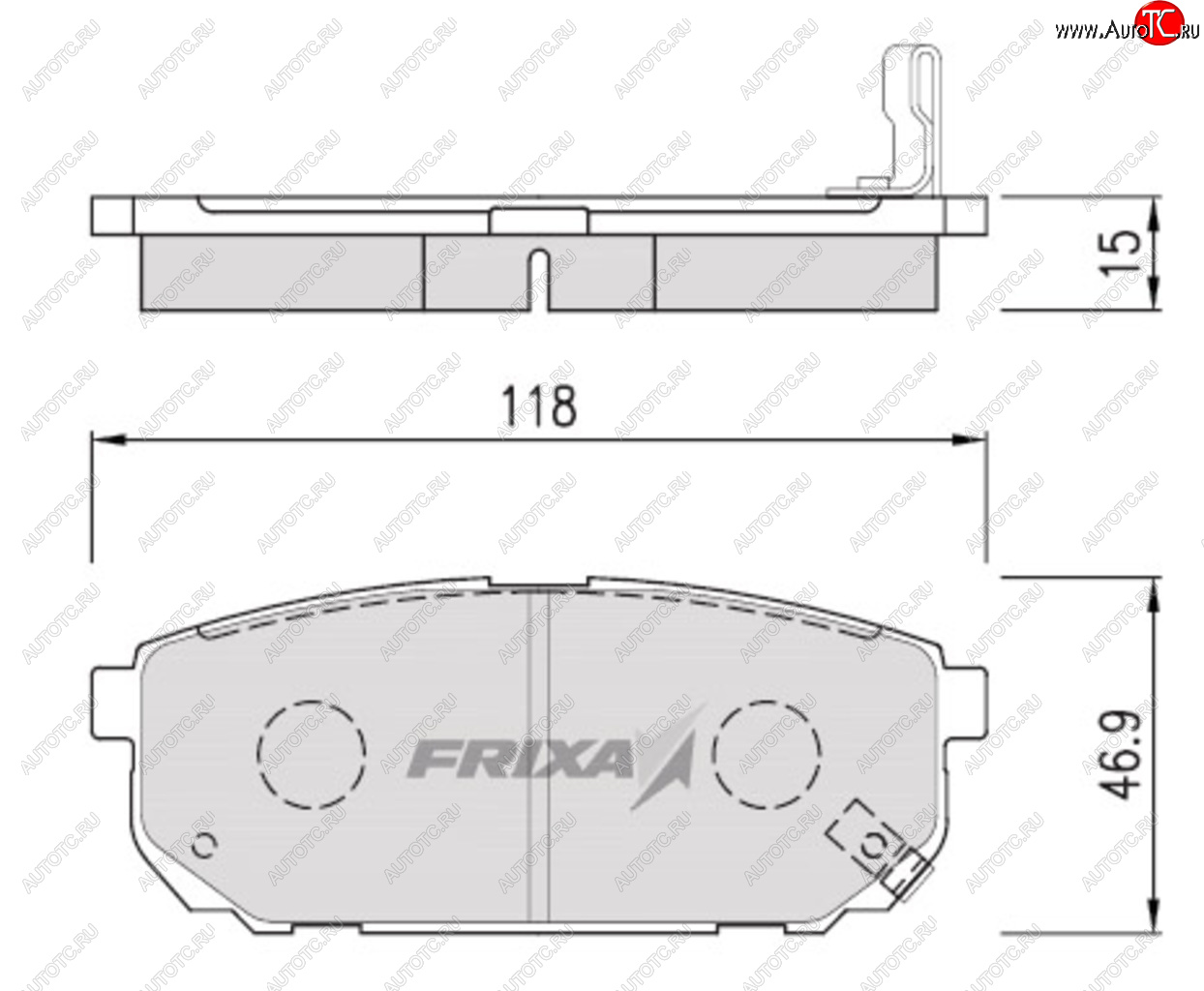 2 399 р. Колодки тормозные задние (4шт.) FRIXA KIA Sorento BL дорестайлинг (2002-2006)  с доставкой в г. Воронеж