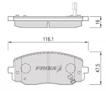 Колодки тормозные передние (4шт.) FRIXA Hyundai (Хюндаи) i10 (и10) ( PA,  BA) (2007-2019), KIA (КИА) Picanto (Пиканто) ( 1 SA хэтчбэк 5 дв.,  2 TA хэтчбэк 5 дв.,  2 TA хэтчбэк 3 дв.,  3 JA хэтчбэк 5 дв.) (2003-2025)