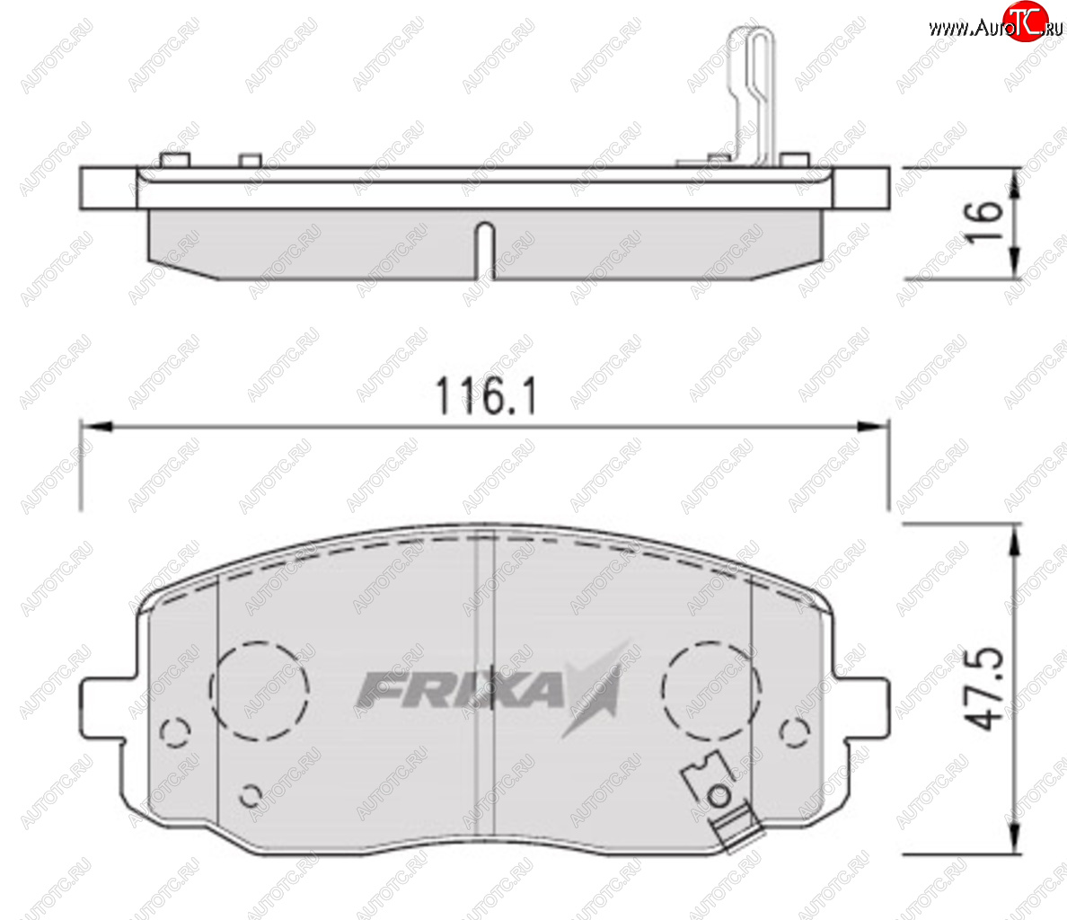 1 399 р. Колодки тормозные передние (4шт.) FRIXA KIA Picanto 1 SA хэтчбэк 5 дв. дорестайлинг (2003-2007)  с доставкой в г. Воронеж