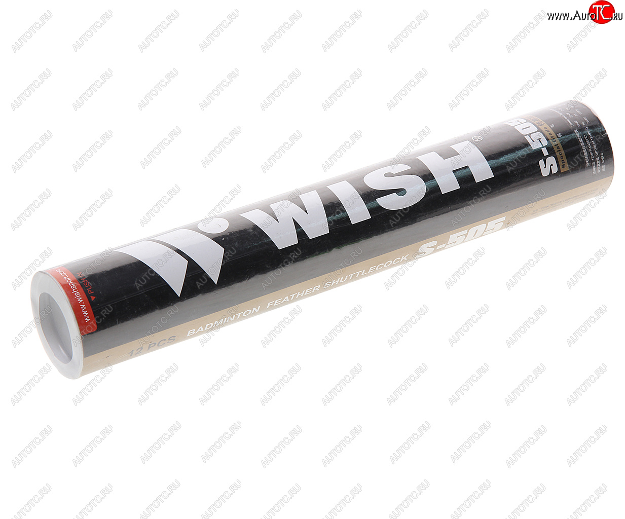 1 029 р. Волан для бадминтона (пероэва) средней скорости в тубе 12шт. WISH WISH s-505  с доставкой в г. Воронеж