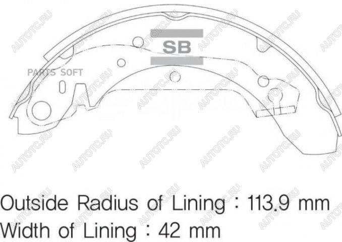 1 189 р. Колодки тормозные задние барабанные (4шт.) SANGSIN  Hyundai Sonata  Y3 (1996-1998) рестайлинг  с доставкой в г. Воронеж