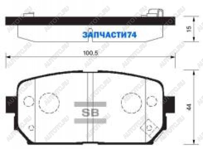 1 499 р. Колодки тормозные задние (4шт.) SANGSIN KIA Carens UN (2006-2013)  с доставкой в г. Воронеж