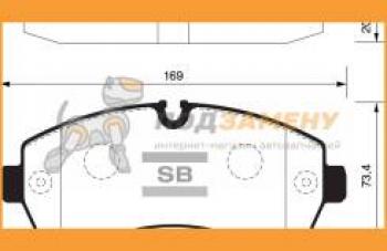 2 389 р. Колодки тормозные передние (4шт.) SANGSIN  Mercedes-Benz Sprinter ( W901,  W905,  W906) (1995-2018), Volkswagen LT 2D (1996-2006)  с доставкой в г. Воронеж. Увеличить фотографию 1