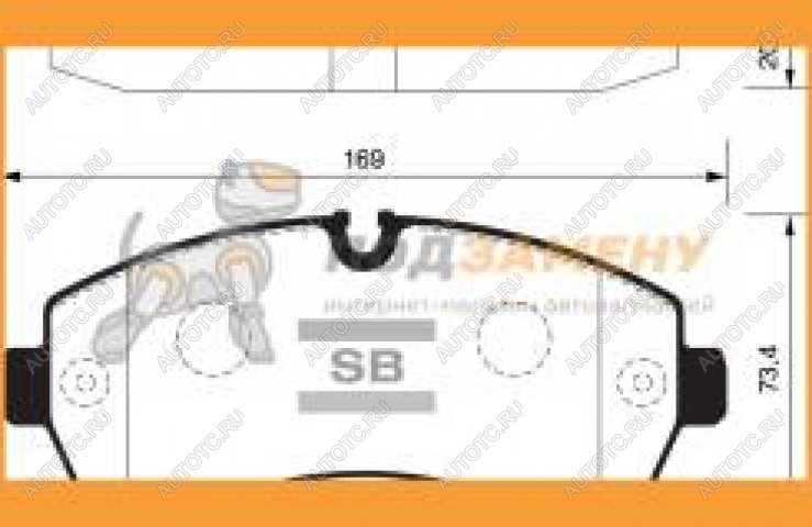 2 389 р. Колодки тормозные передние (4шт.) SANGSIN  Mercedes-Benz Sprinter ( W901,  W905,  W906) (1995-2018), Volkswagen LT 2D (1996-2006)  с доставкой в г. Воронеж