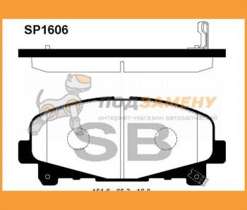 2 299 р. Колодки тормозные передние АКПП (4шт.) SANGSIN Honda Accord 9 CR седан дорестайлинг (2013-2016)  с доставкой в г. Воронеж. Увеличить фотографию 1
