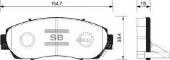 2 559 р. Колодки тормозные передние (4шт.) SANGSIN  Honda CR-V  RE1,RE2,RE3,RE4,RE5,RE7 (2007-2012) дорестайлинг, рестайлинг  с доставкой в г. Воронеж. Увеличить фотографию 1