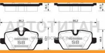 Колодки тормозные задние (4шт.) SANGSIN  1 серия  E87, 3 серия  E90