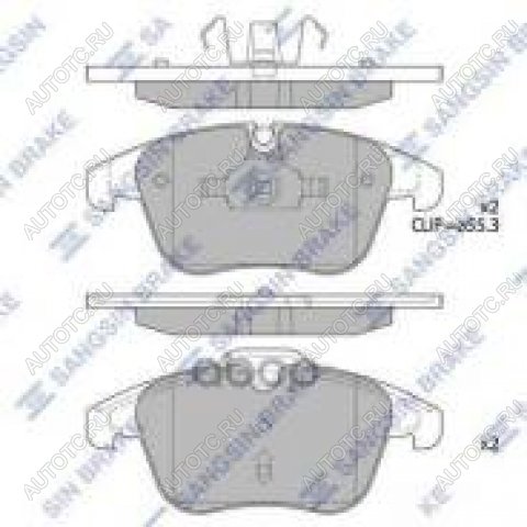 3 199 р. Колодки тормозные передние (4шт.) SANGSIN  CITROEN C5 ( X40,DC,  X40,DE,  X40,RC,  X40,RE,  RD,  RW) (2000-2021) лифтбэк дорестайлинг, универсал дорестайлинг, лифтбэк рестайлинг, универсал рестайлинг, дорестайлинг, седан, доресталийнг, универсал, рестайлинг, седан  с доставкой в г. Воронеж