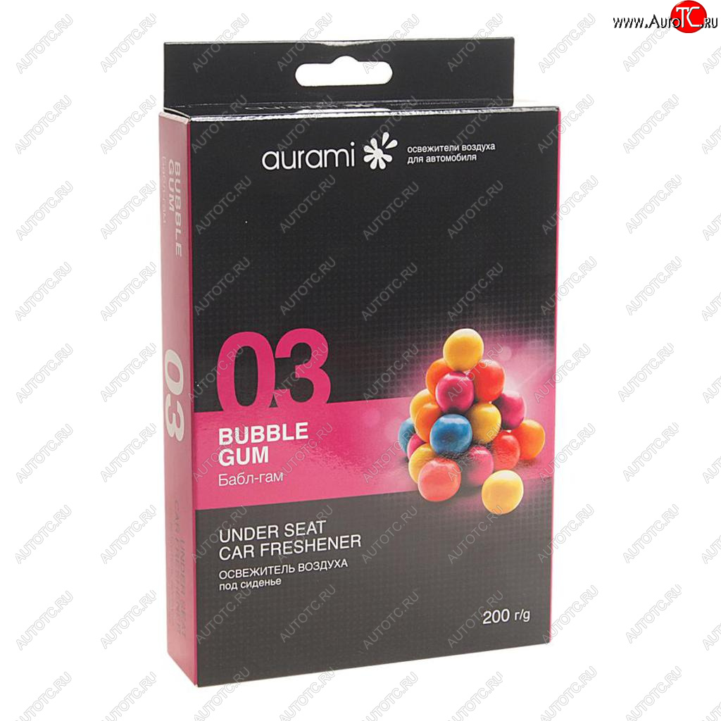 278 р. Ароматизатор под сиденье гелевый (bubble gum) AURAMI AURAMI std-03  с доставкой в г. Воронеж