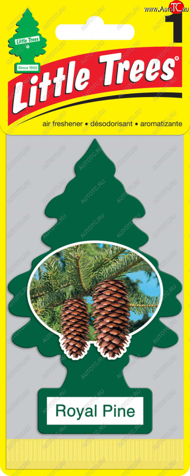 157 р. Ароматизатор подвесной пластина (сосна королевская) Елочка CAR FRESHNER CAR FRESHNER u1p-10101-russ  с доставкой в г. Воронеж