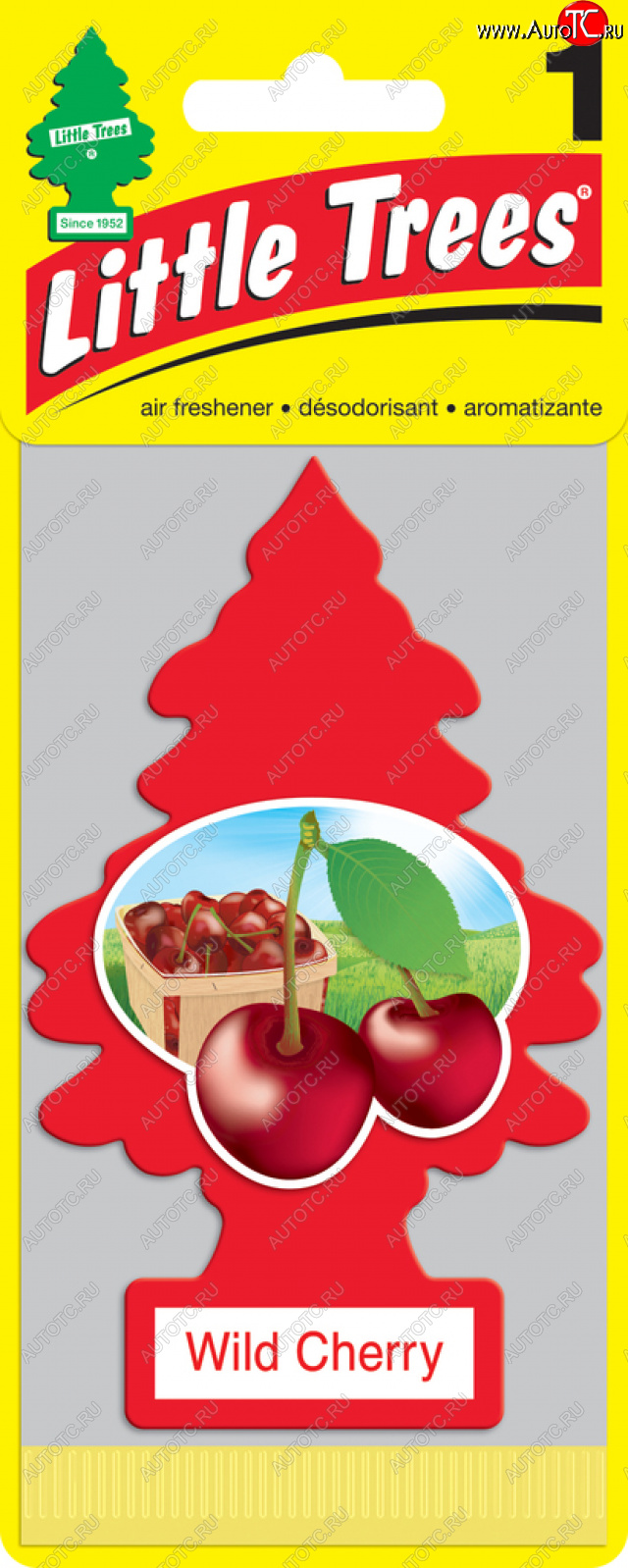 157 р. Ароматизатор подвесной пластина (вишня) Елочка CAR FRESHNER CAR FRESHNER u1p-10311-russ  с доставкой в г. Воронеж