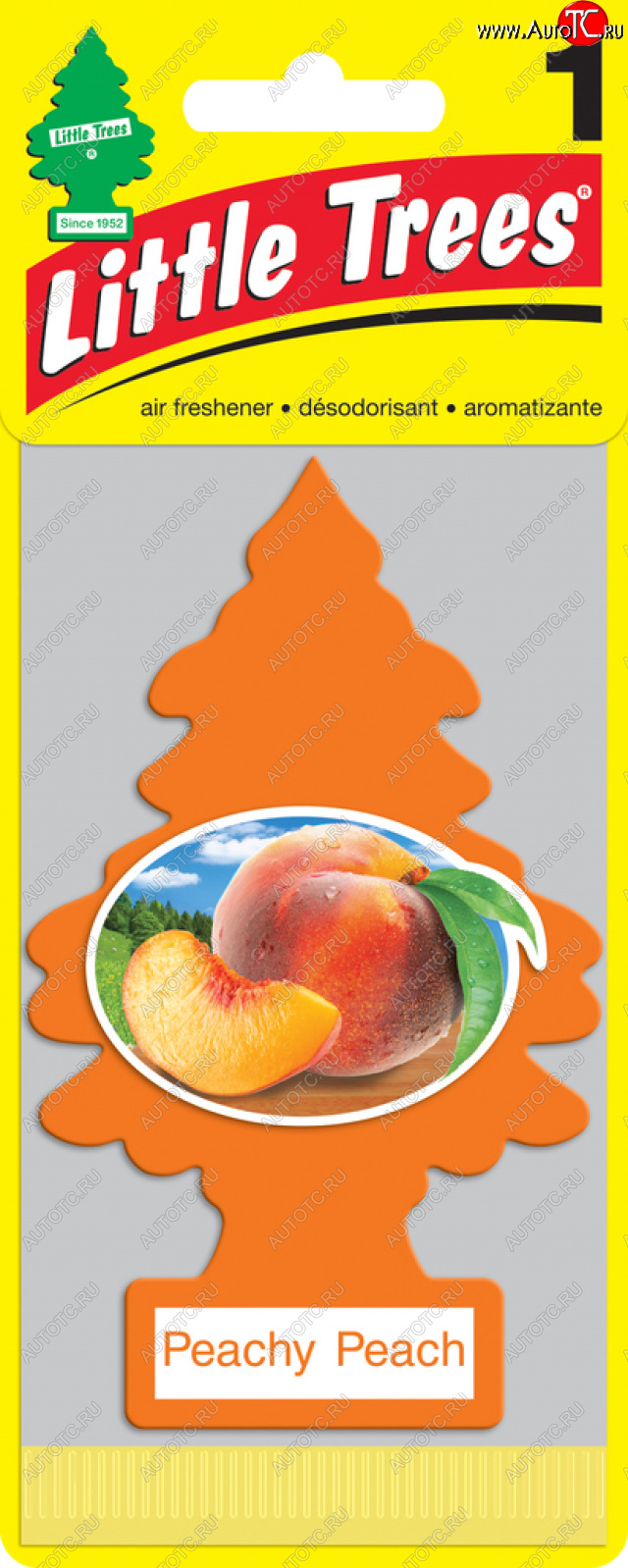 157 р. Ароматизатор подвесной пластина (персик) Елочка CAR FRESHNER CAR FRESHNER u1p-10319-russ  с доставкой в г. Воронеж