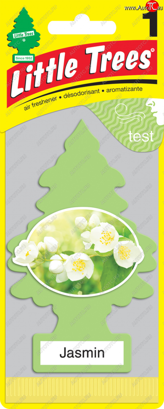 157 р. Ароматизатор подвесной пластина (жасмин) Елочка CAR FRESHNER CAR FRESHNER u1p-10433-russ  с доставкой в г. Воронеж