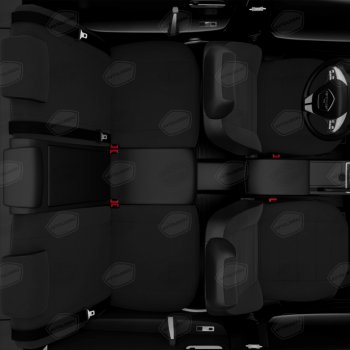 5 299 р. Авточехлы универсальные экокожа-жаккард черные комплект AVTOLIDER AVTOLIDER ujk31-0101  с доставкой в г. Воронеж. Увеличить фотографию 7