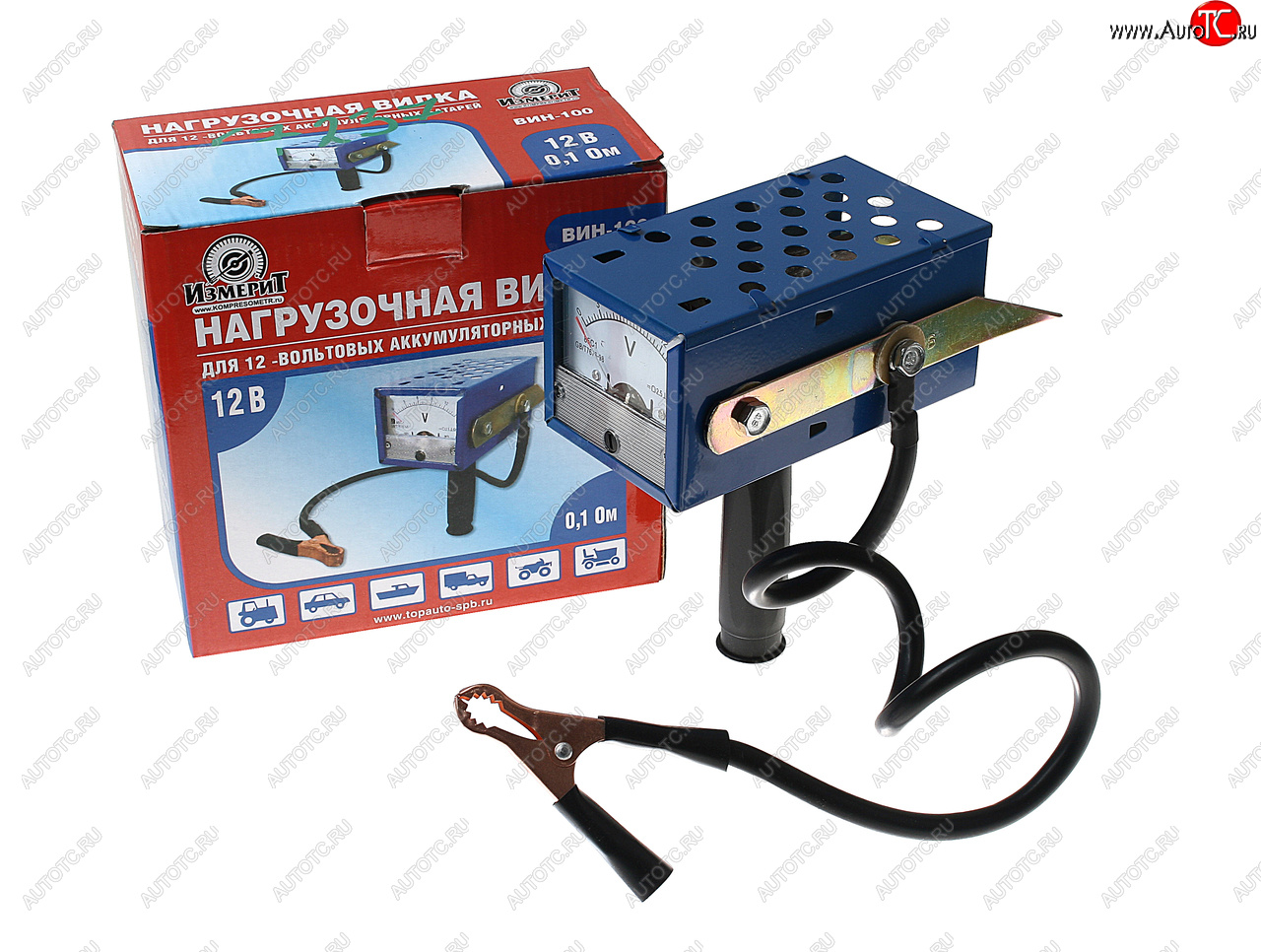 1 149 р. Вилка нагрузочная для измерения заряда АКБ 12V, емкость до 190Ач ВИН-100 ТОП АВТО ТОП АВТО в100  с доставкой в г. Воронеж