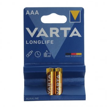 Батарейка AAA LR03 1.5V блистер 2шт. (цена за 1шт.) Alkaline Longlife VARTA VARTA vrt-lr03l(2)бл