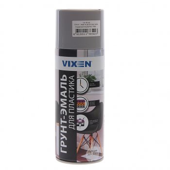 Грунт-эмаль для пластика серый матовый RAL 7040 аэрозоль 520мл VIXEN VIXEN vx-50102