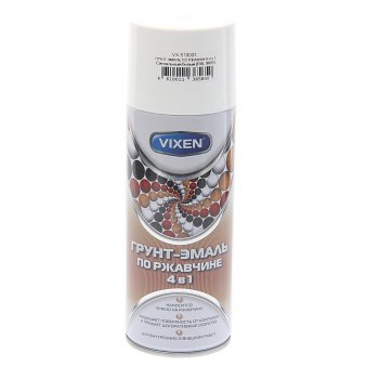 Грунт-эмаль по ржавчине 4 в 1 сигнальный белый RAL 9003 аэрозоль 520мл VIXEN VIXEN vx-519003