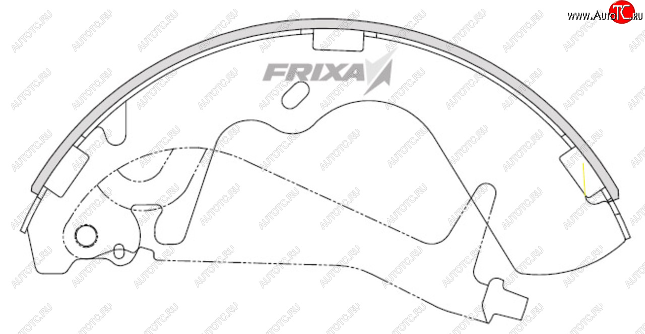 1 679 р. Колодки тормозные передние барабанные (4шт.) HANKOOK FRIXA Hyundai Starex/H1 A1 рестайлинг (2004-2007)  с доставкой в г. Воронеж