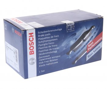 6 449 р. Колодки тормозные передние (4шт.) BOSCH BMW X5 E70 дорестайлинг (2006-2010)  с доставкой в г. Воронеж. Увеличить фотографию 3