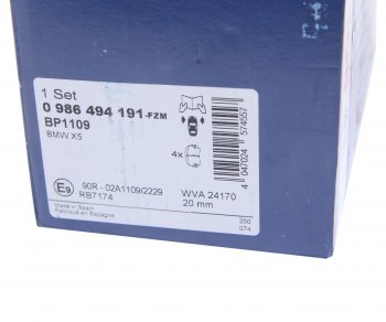 6 449 р. Колодки тормозные передние (4шт.) BOSCH BMW X5 E70 дорестайлинг (2006-2010)  с доставкой в г. Воронеж. Увеличить фотографию 4