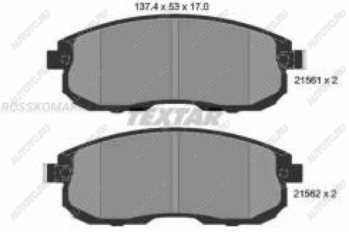 2 999 р. Колодки тормозные передние (4шт.) TEXTAR Nissan Tiida 1 хэтчбэк C11 дорестайлинг, Япония (2004-2007)  с доставкой в г. Воронеж