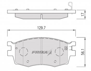 2 399 р. Колодки тормозные передние (4шт.) HANKOOK FRIXA  KIA Rio  3 QB (2011-2017) дорестайлинг седан, дорестайлингхэтчбек5дв., рестайлинг седан, рестайлингхэтчбек5дв.  с доставкой в г. Воронеж. Увеличить фотографию 1