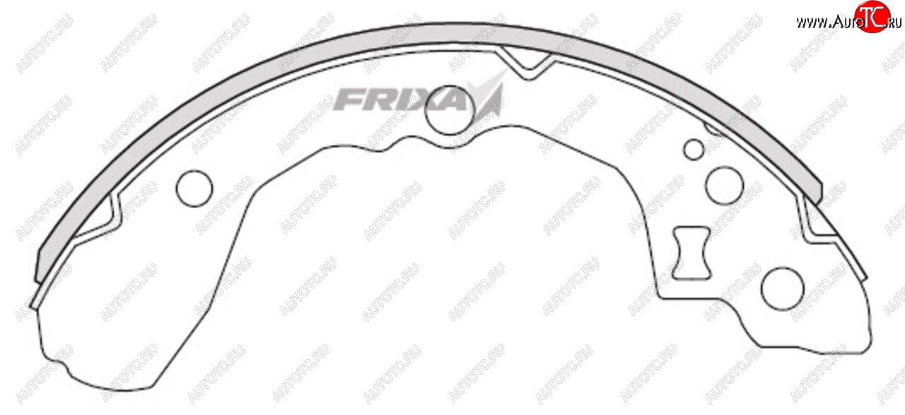 939 р. Колодки тормозные задние барабанные (4шт.) HANKOOK FRIXA KIA Rio 2 JB дорестайлинг, хэтчбэк 5 дв. (2005-2009)  с доставкой в г. Воронеж