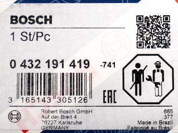 13 999 р. Форсунка MAN TGA дв.D2866 топливная BOSCH BOSCH 0432191419  с доставкой в г. Воронеж. Увеличить фотографию 5