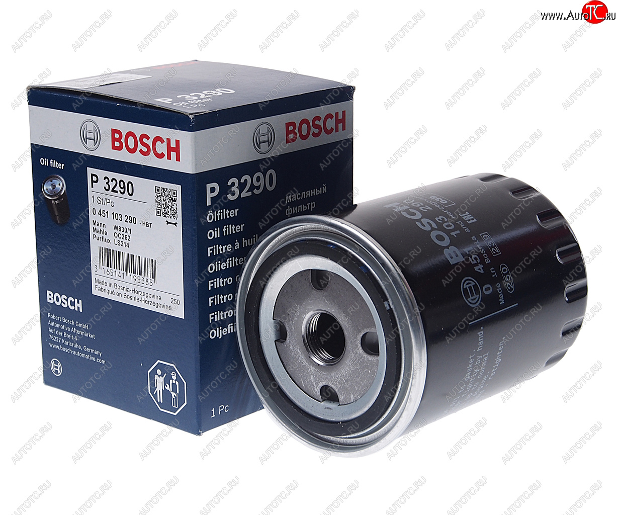 999 р. Фильтр масляный VW (1.6 D1.6 TD1.9 D1.9 TD) AUDI (1.6 D2.0 D2.5 TDI) BOSCH BOSCH 0451103290  с доставкой в г. Воронеж