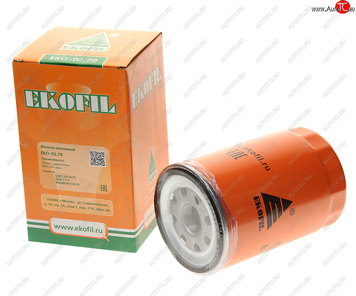 1 159 р. Фильтр масляный ЯМЗ-53443.30 EKOFIL EKOFIL eko-02.70  с доставкой в г. Воронеж