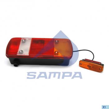Фонарь задний MAN TGA,TGL,TGM,TGS,TGX правый (с габаритом) АМР разъем снизу SAMPA SAMPA 024.081